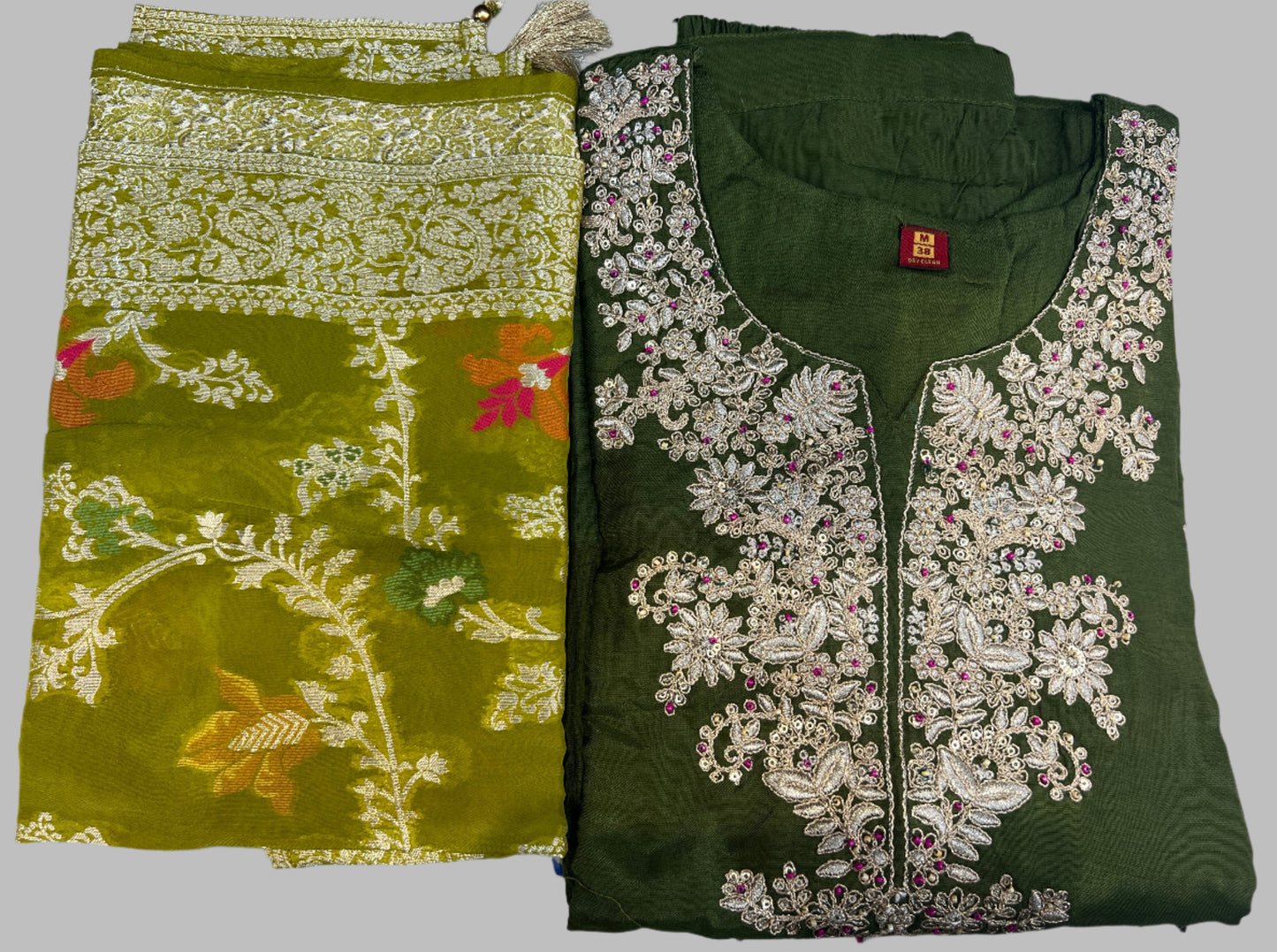 Green Silk Traditional Salwar Suit