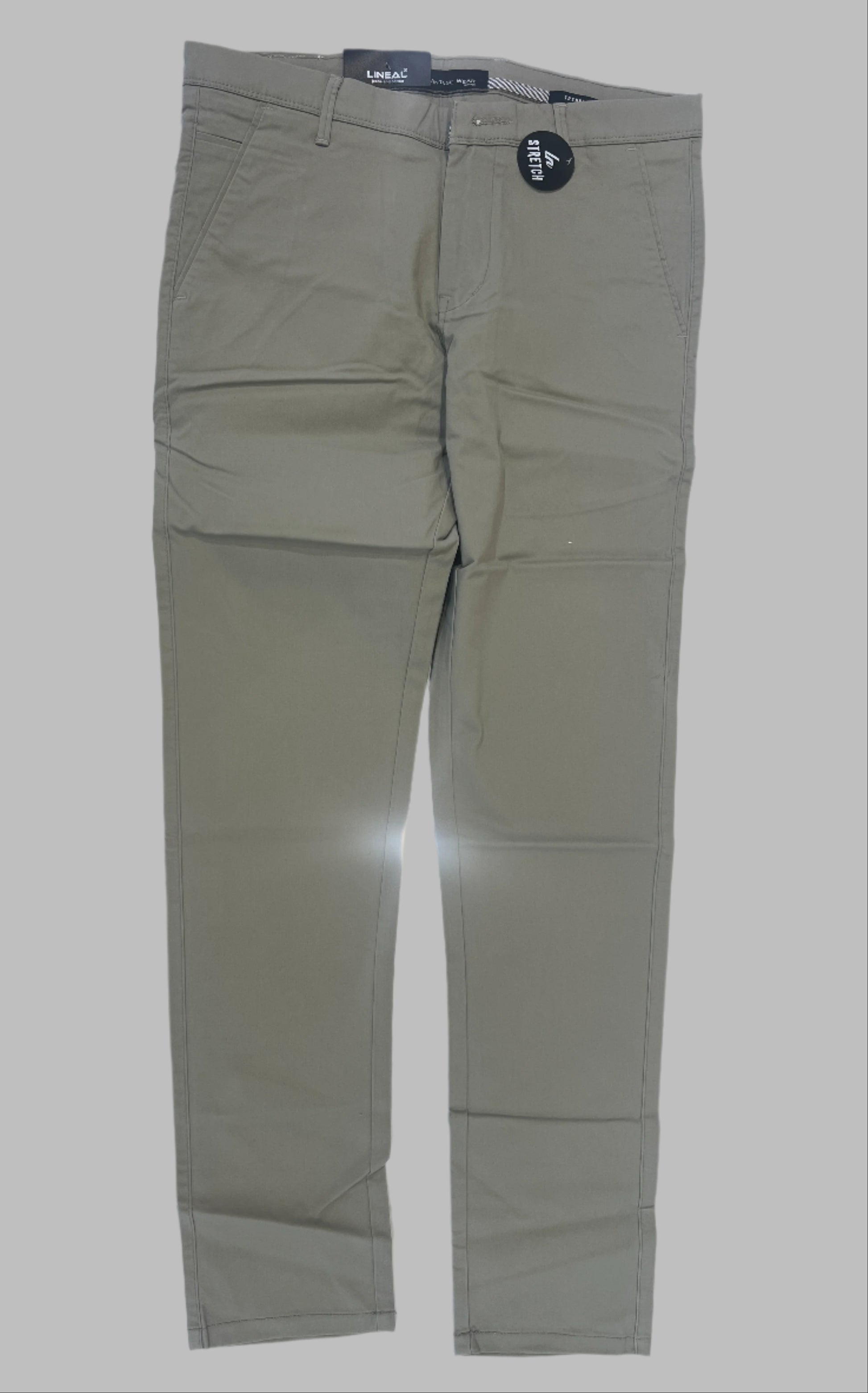 Nero men's sage green cotton chinos garment detail
