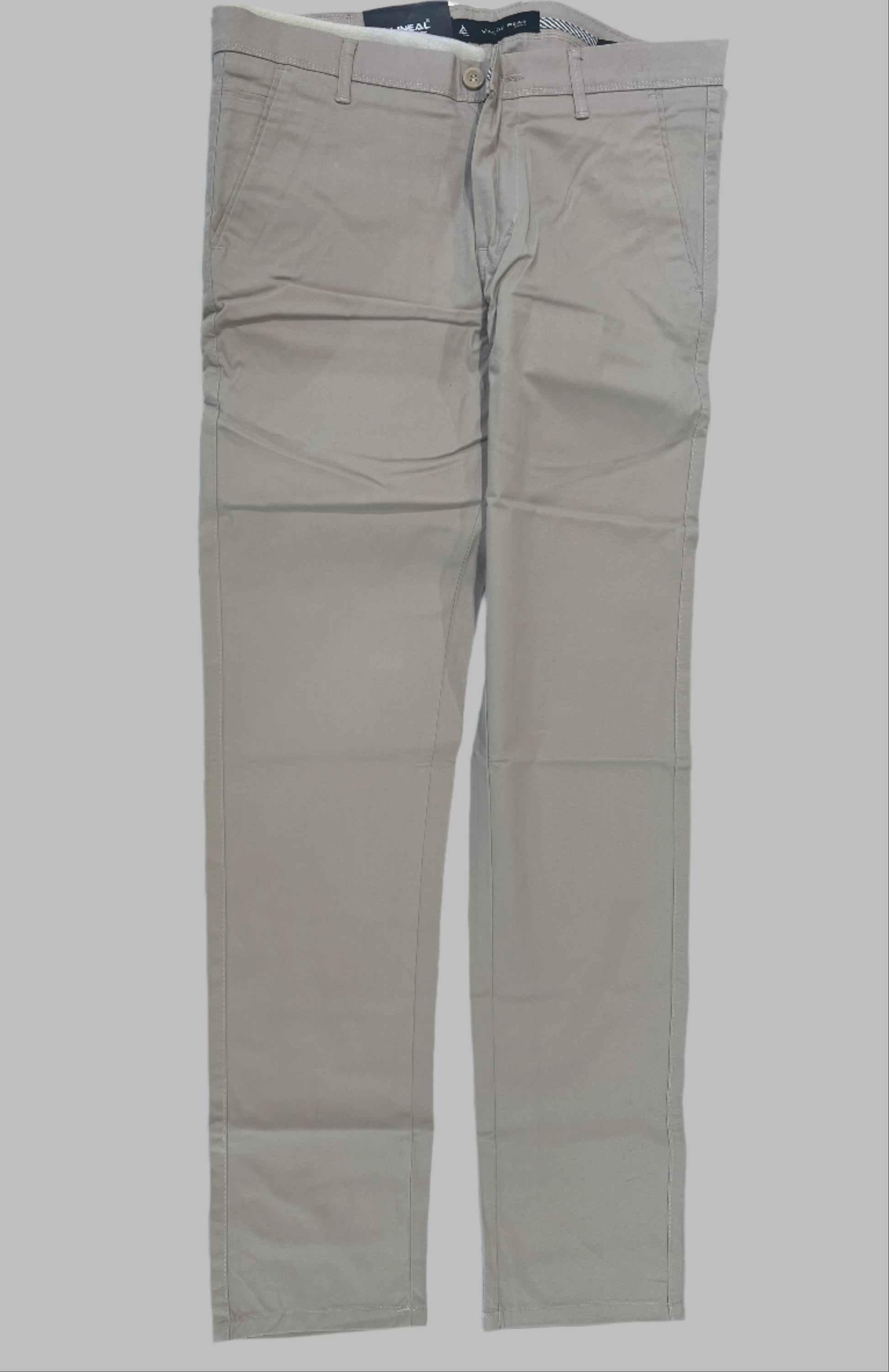 Nero men's stone beige cotton chinos garment detail