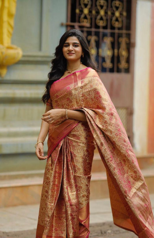 Premium Kanjiveram Soft Silk Saree with Original Zari Weaving