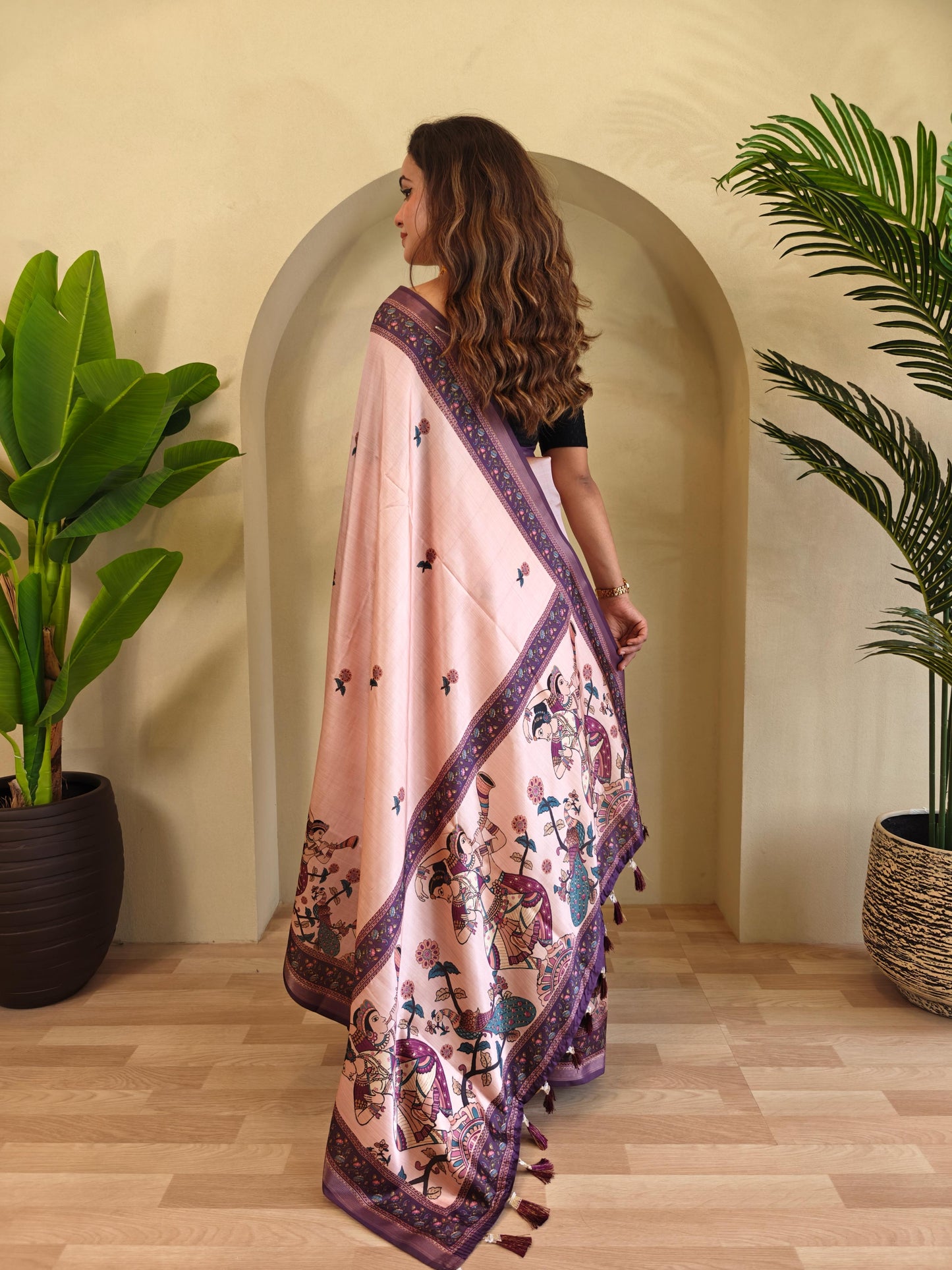 Dola Viscose Kalamkari Saree