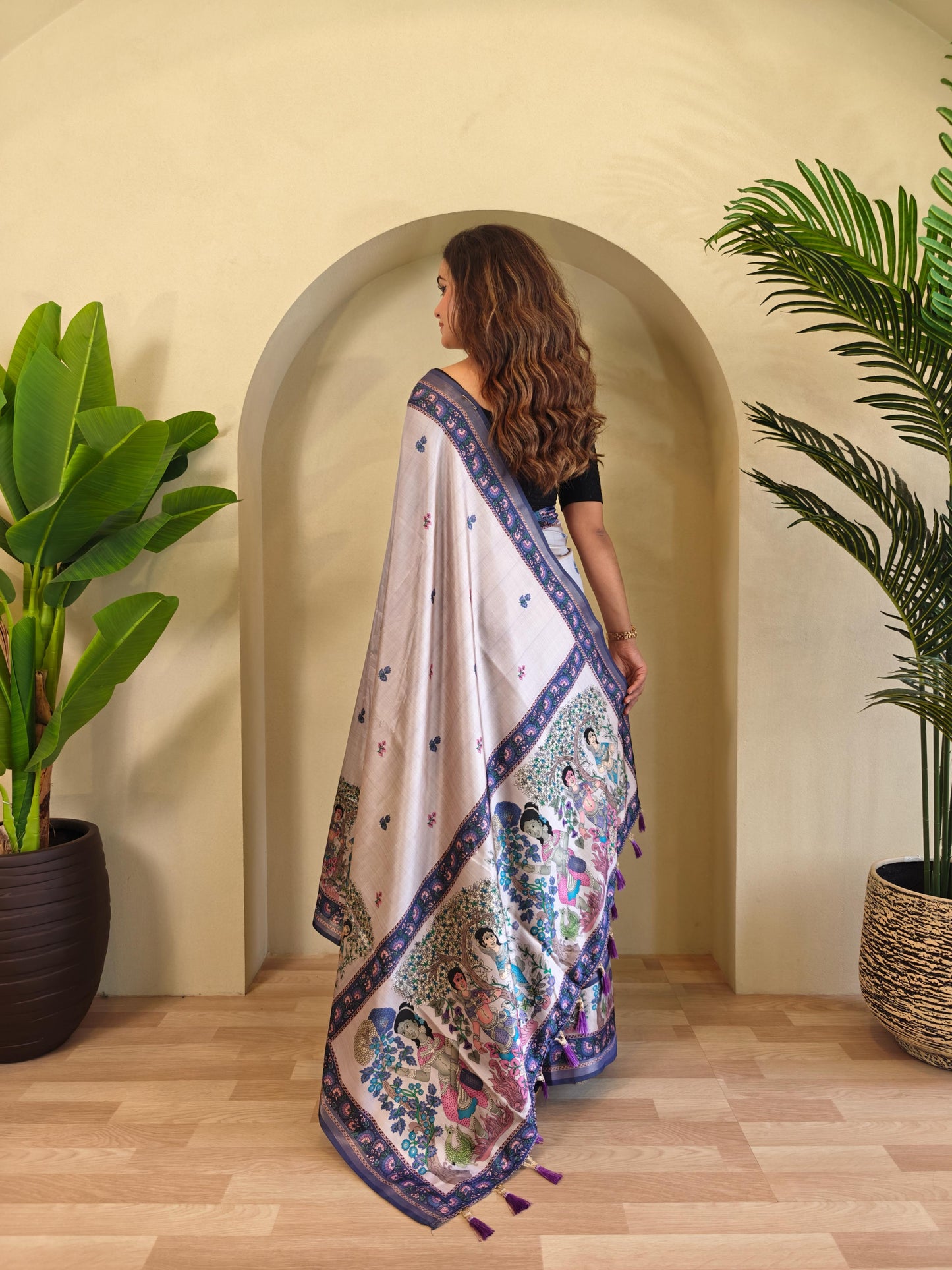 Dola Viscose Kalamkari Saree