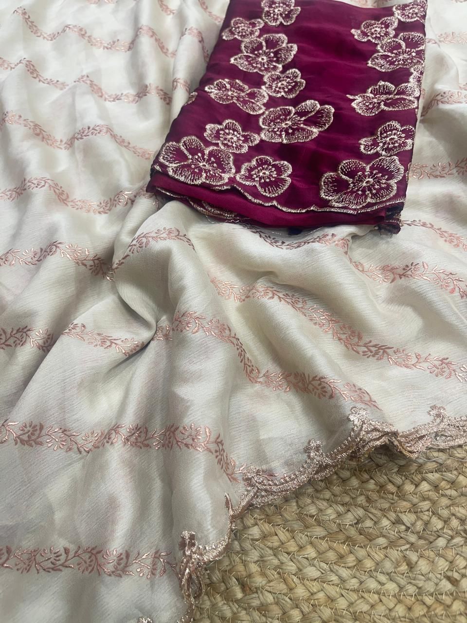 Moss Chiffon Pattern Saree
