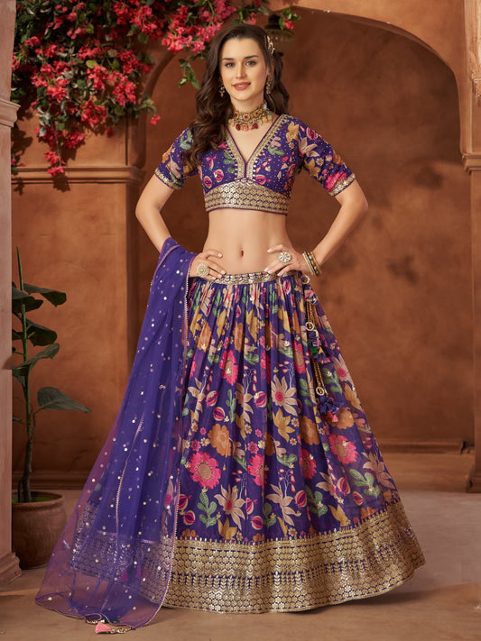 ✨ Wedding Collection – Purple Chaniya Choli ✨