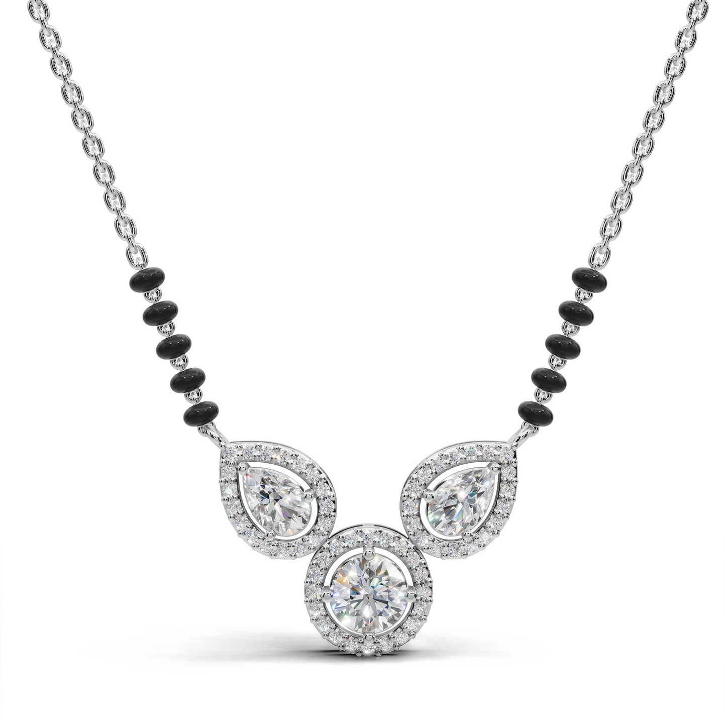 Contemporary Mangalsutra pendant necklace set