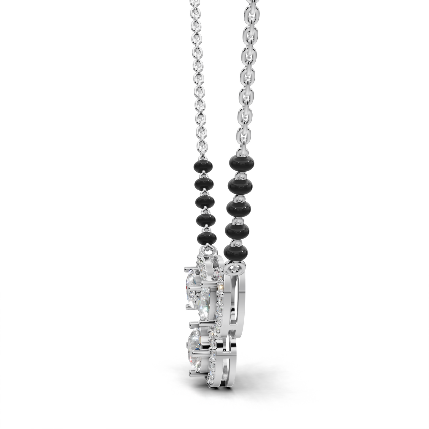 Contemporary Mangalsutra pendant necklace set