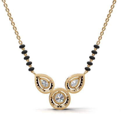 Contemporary Mangalsutra pendant necklace set