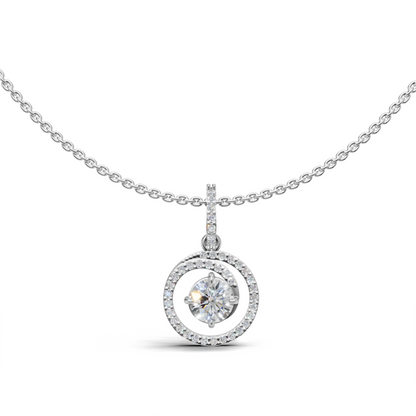 Dazzling Diamond Crescent Pendant