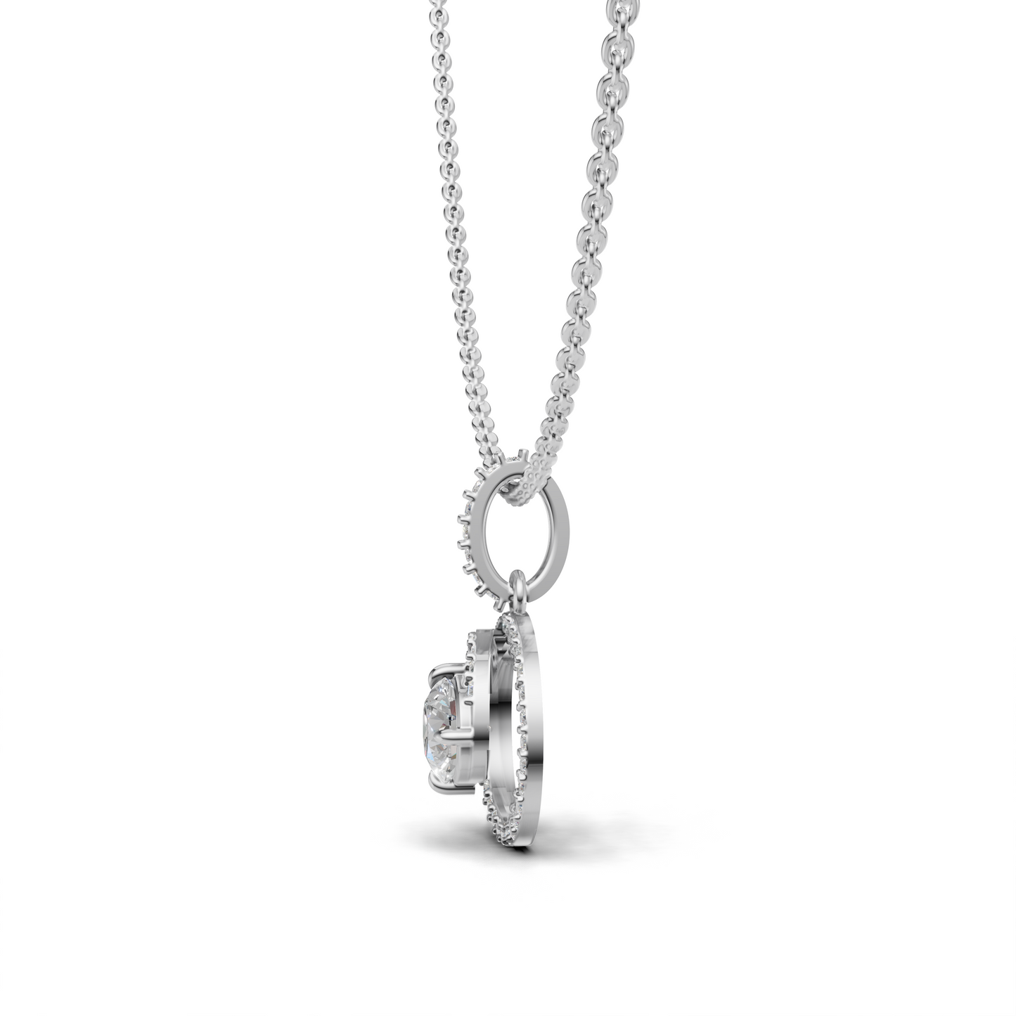 Dazzling Diamond Crescent Pendant