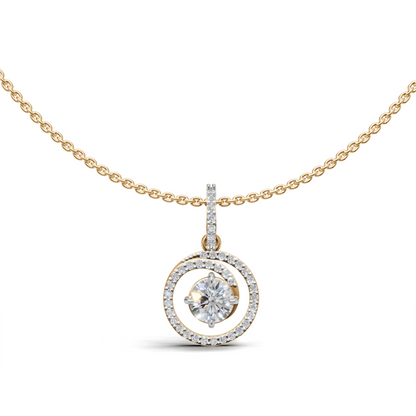 Dazzling Diamond Crescent Pendant