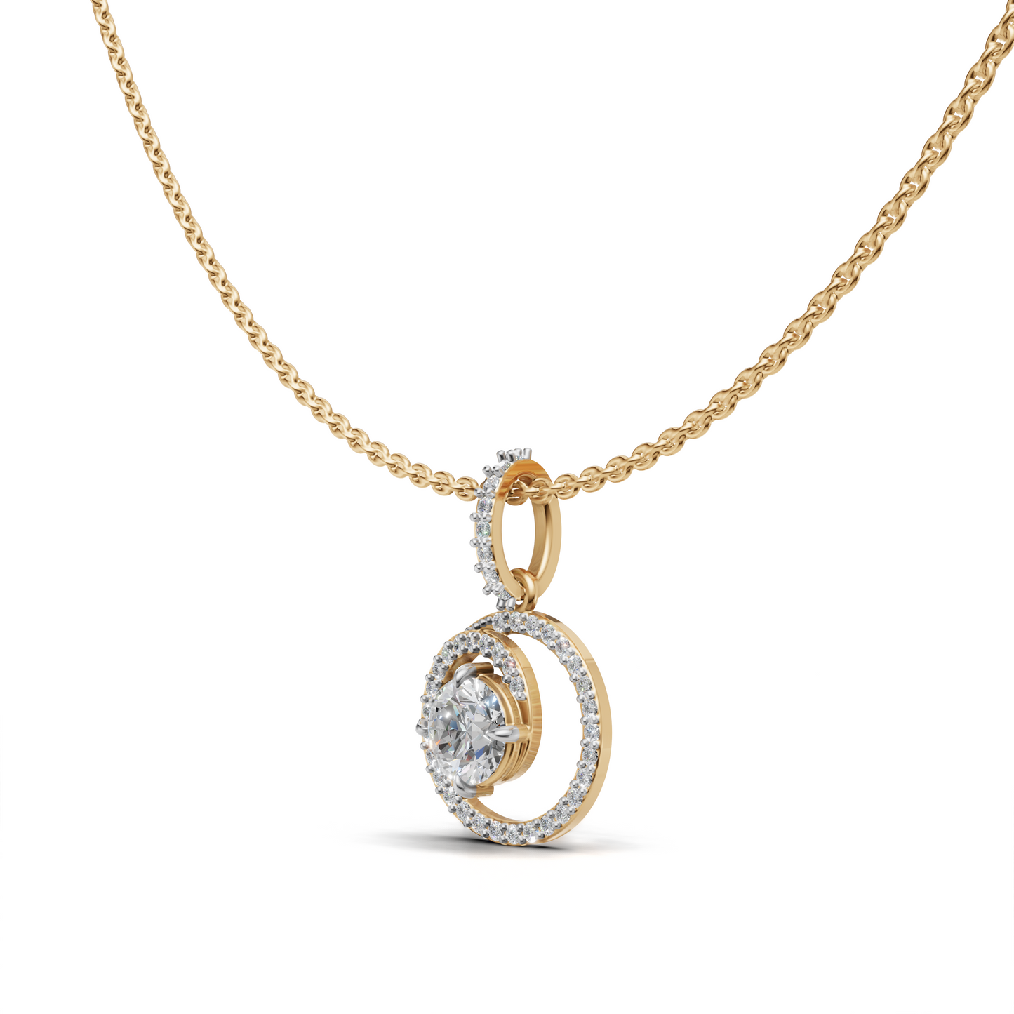 Dazzling Diamond Crescent Pendant