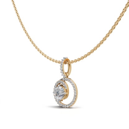 Dazzling Diamond Crescent Pendant