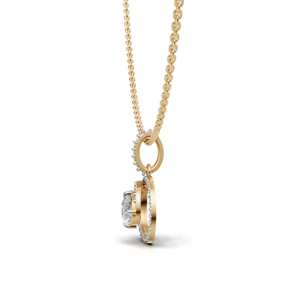 Dazzling Diamond Crescent Pendant