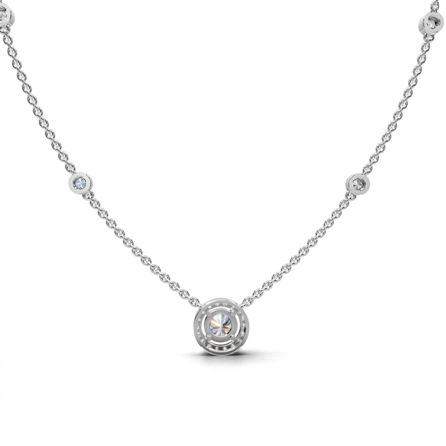 Delicate Diamond Station Necklace