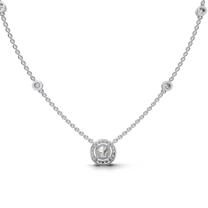 Delicate Diamond Station Necklace