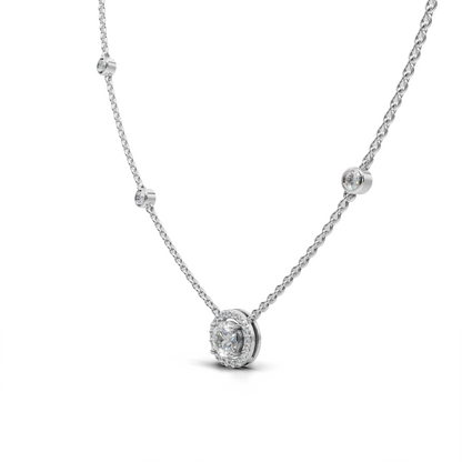 Delicate Diamond Station Necklace