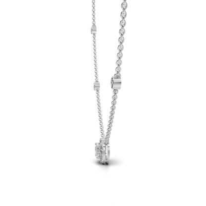 Delicate Diamond Station Necklace