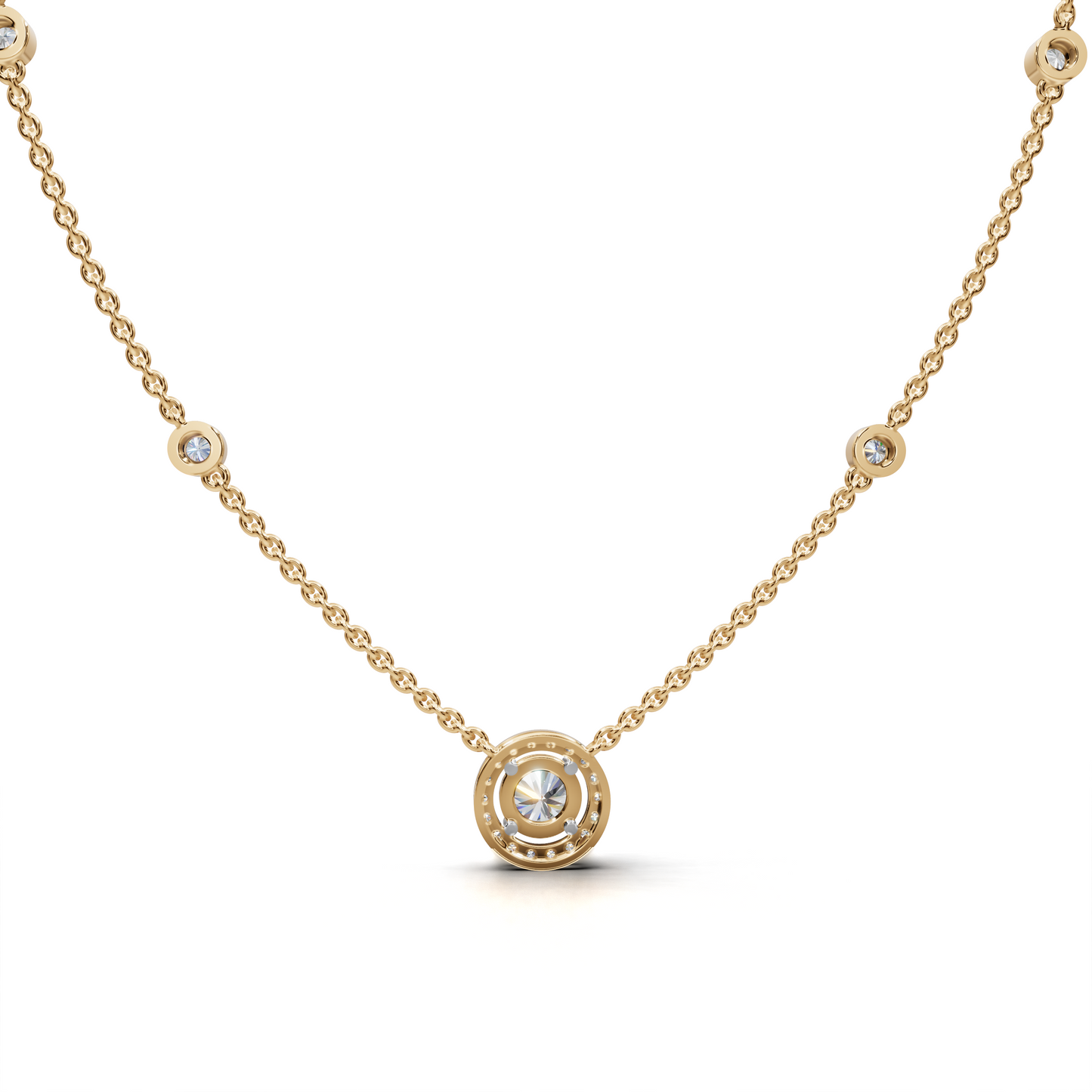 Delicate Diamond Station Necklace