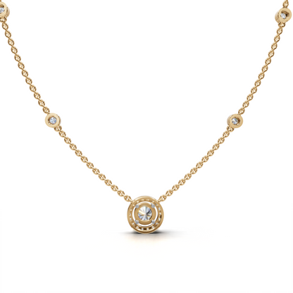 Delicate Diamond Station Necklace