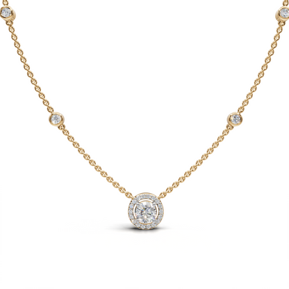 Delicate Diamond Station Necklace