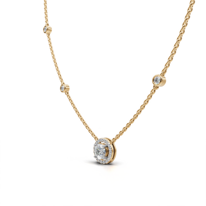Delicate Diamond Station Necklace
