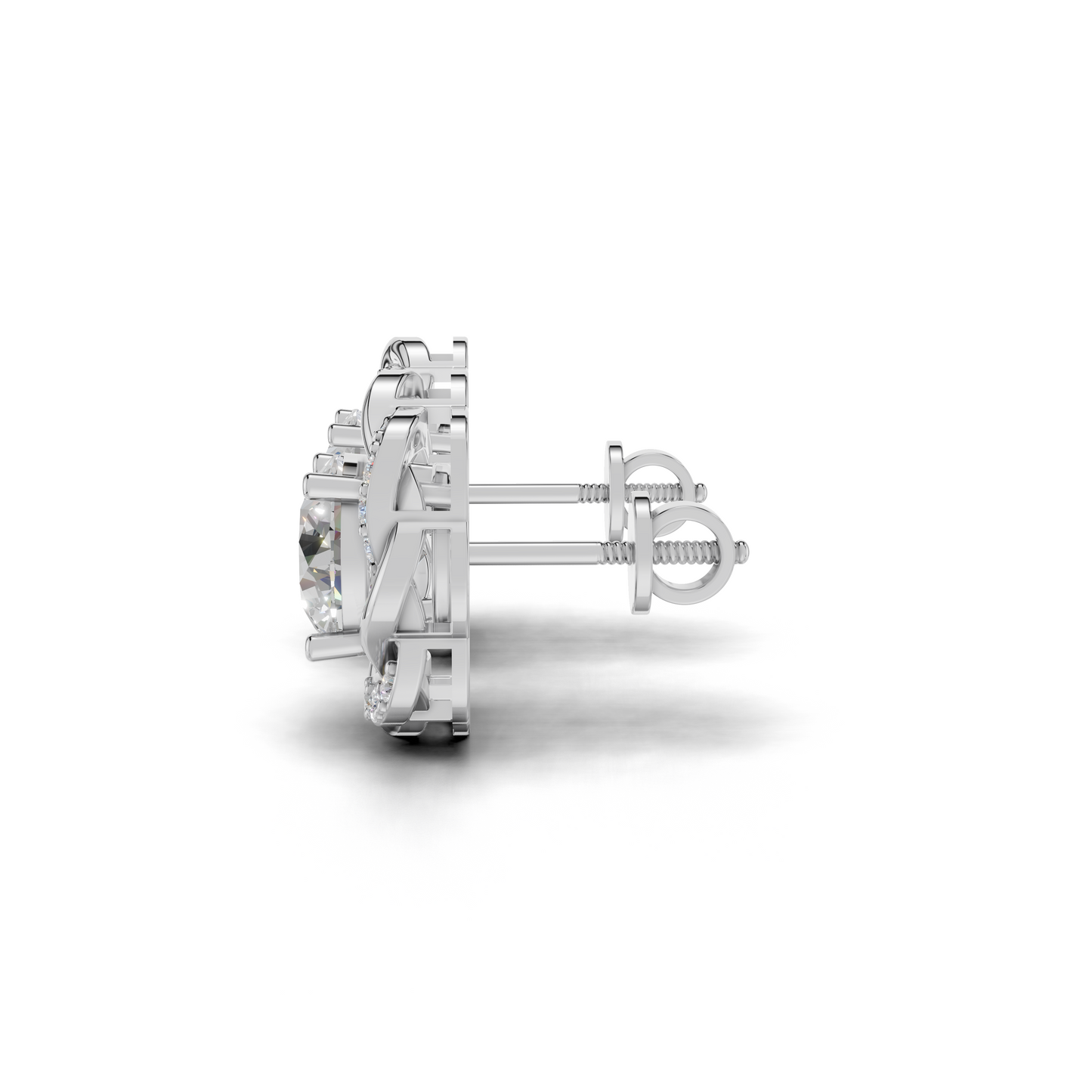 Diamond stud earrings
