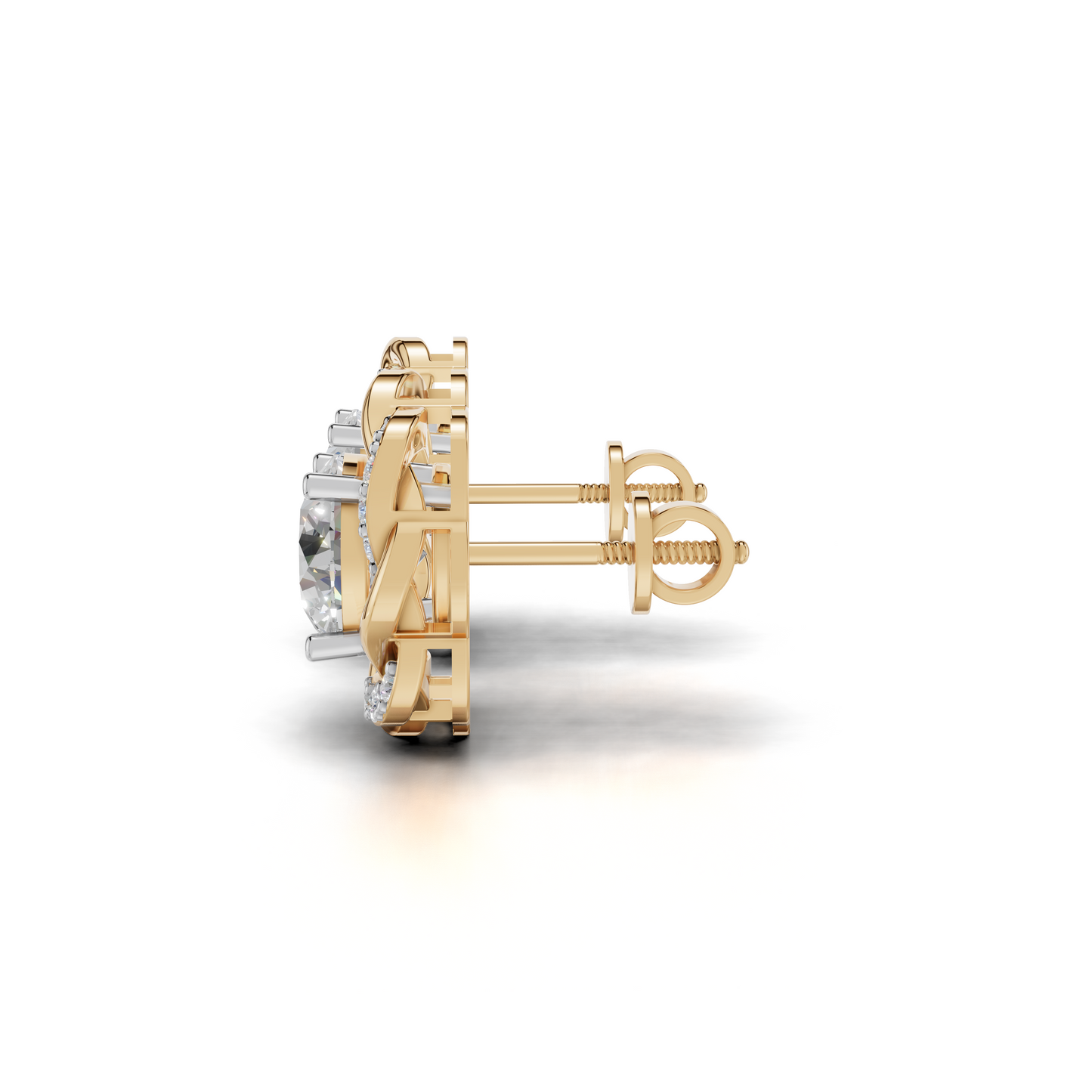 Diamond stud earrings
