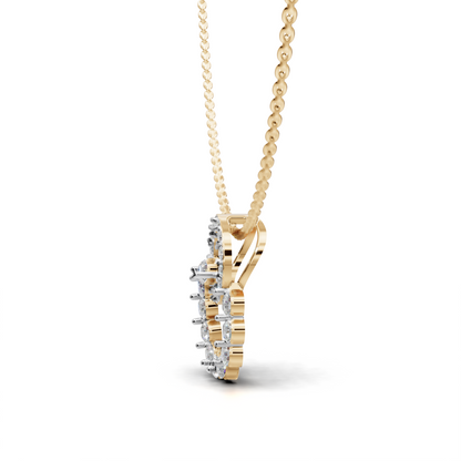 Elegant Diamond Circle Pendant Necklace