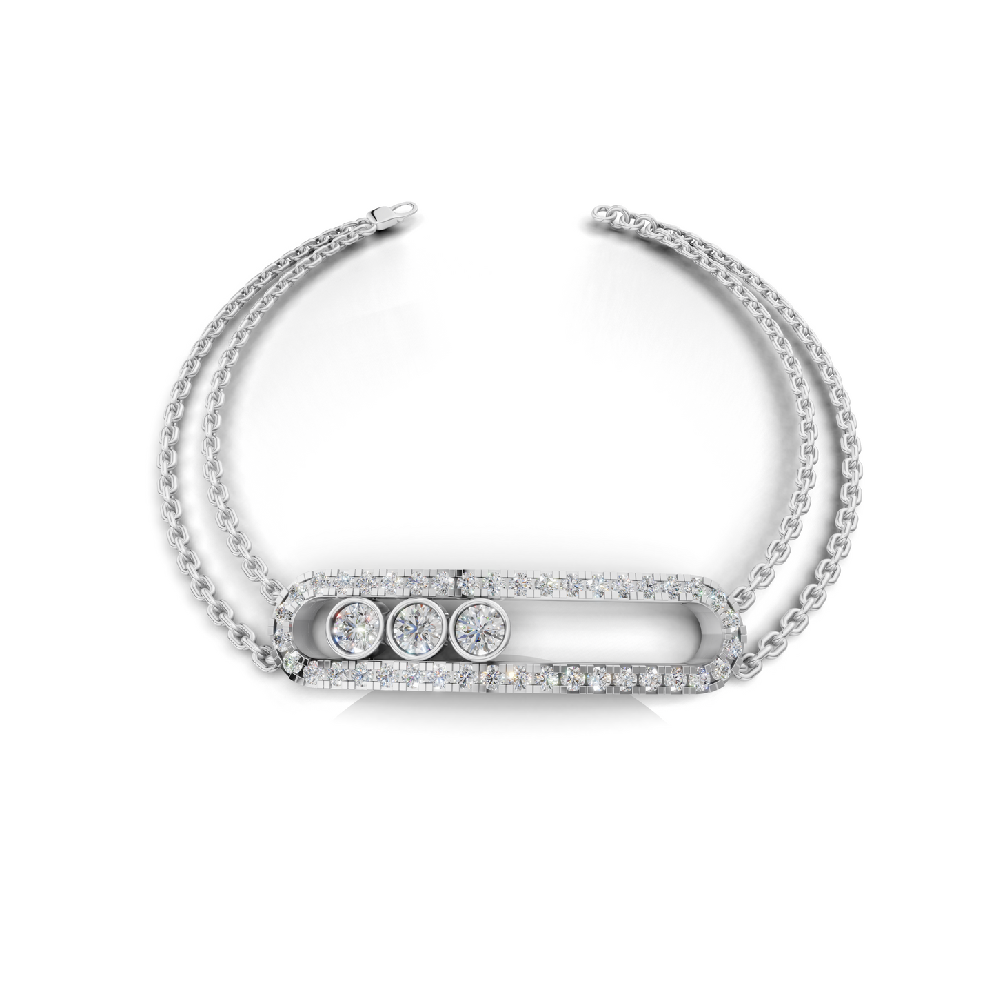 Elegant Women's Gold Bracelet with Diamond Accent
