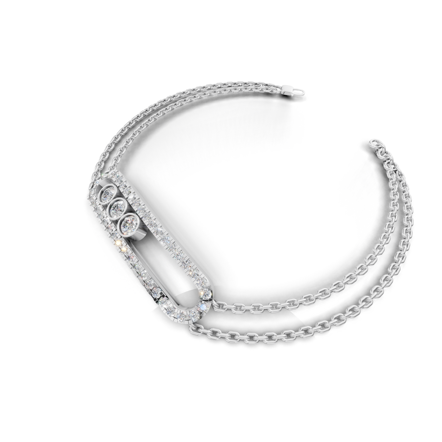 Elegant Women's Gold Bracelet with Diamond Accent