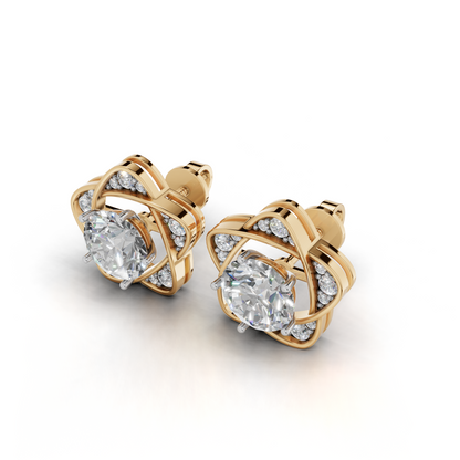 Exquisite diamond stud earrings