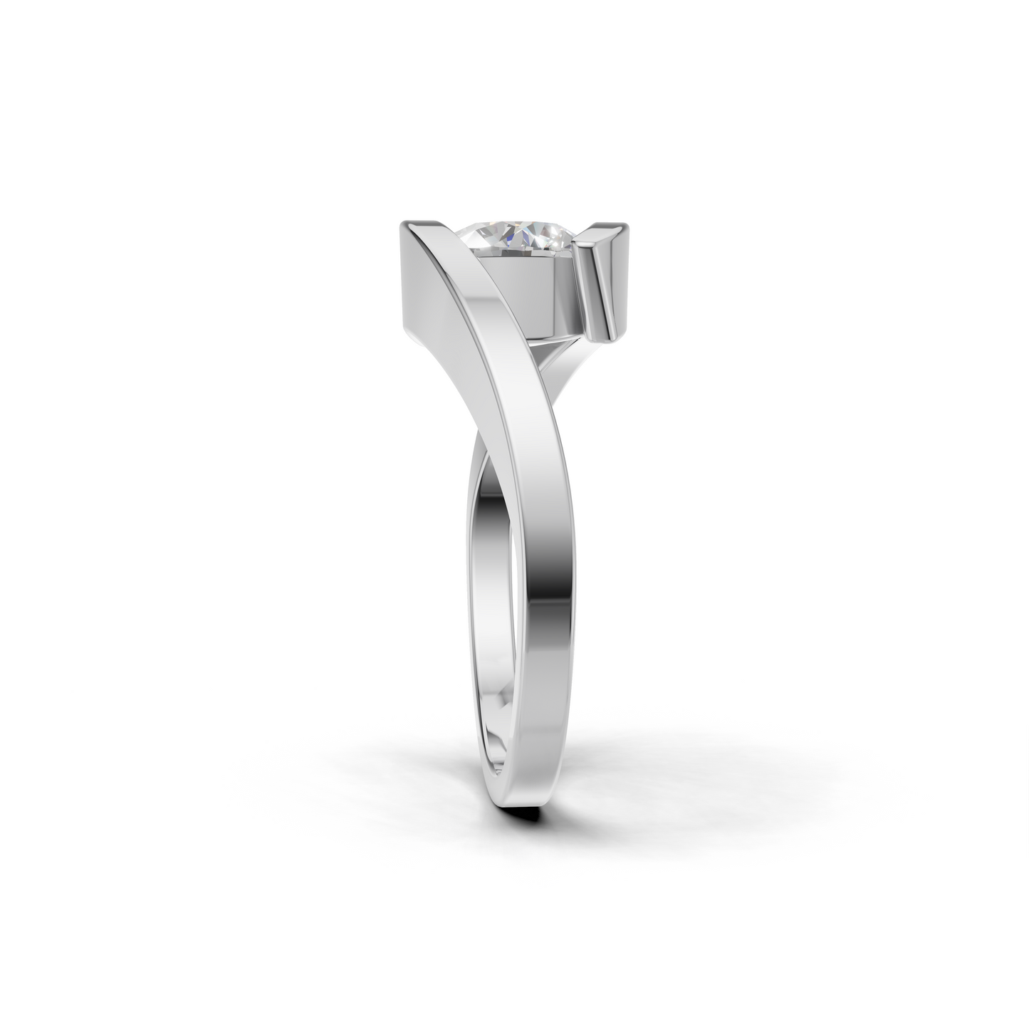 Exquisite solitaire diamond engagement ring