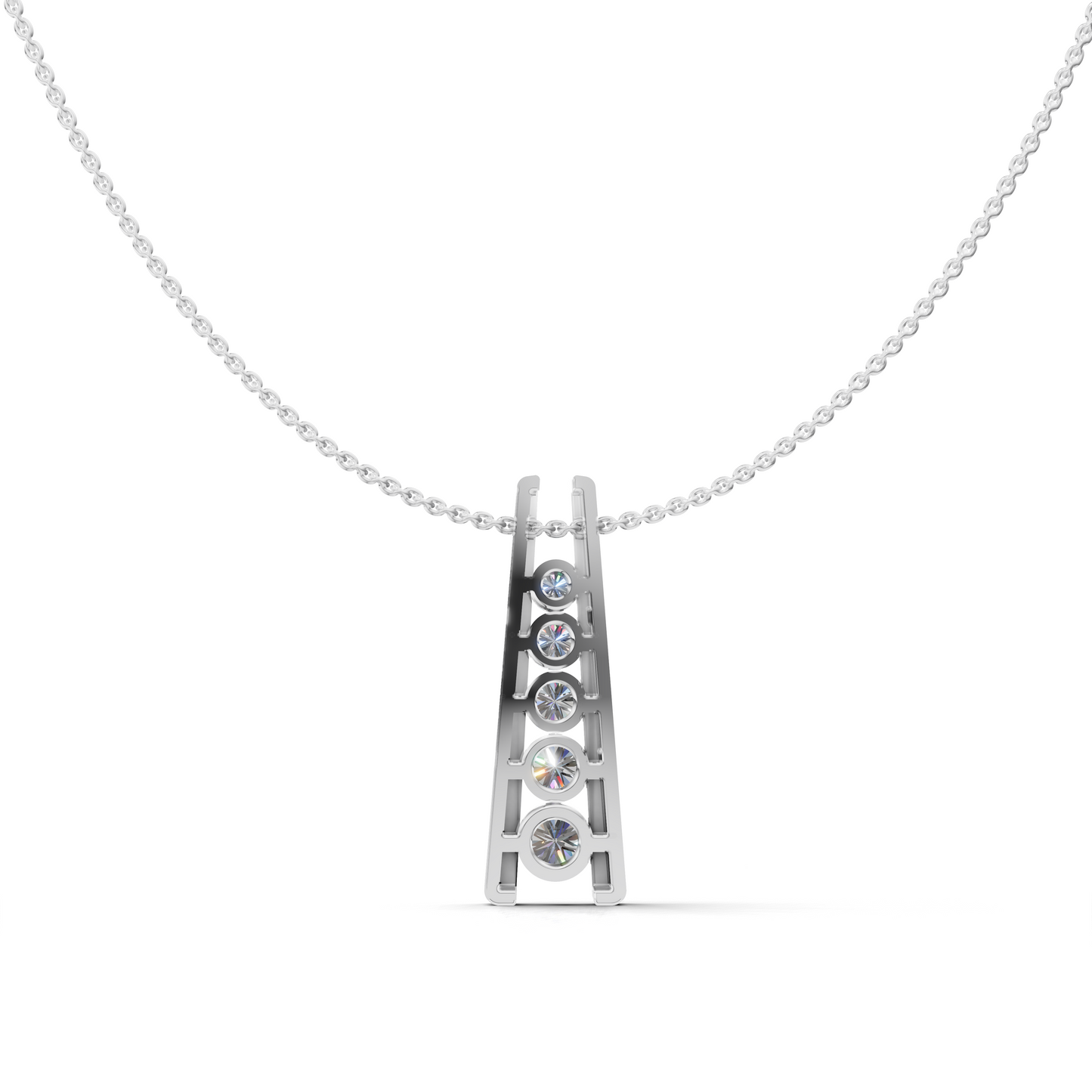 Five Stone Diamond Necklace