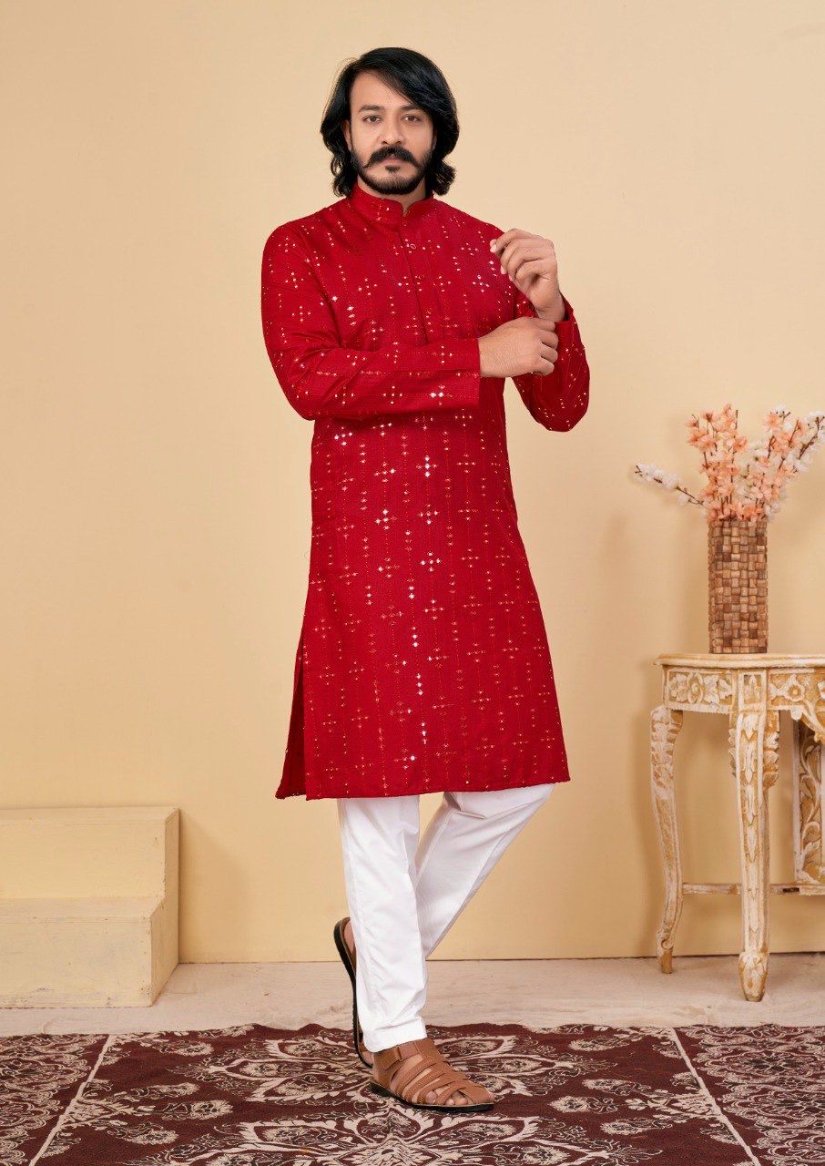 Men’s Traditional Chikankari Kurta Set