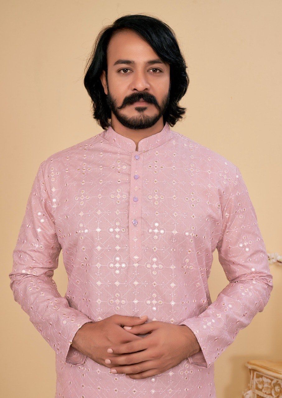Men’s Traditional Chikankari Kurta Set