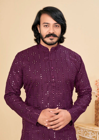 Men’s Traditional Chikankari Kurta Set