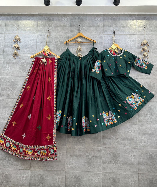 Chaniya_Choli_Green_Red_Combo