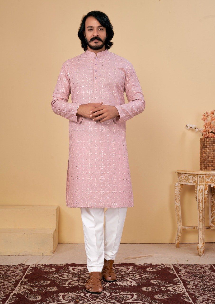 Men’s Traditional Chikankari Kurta Set