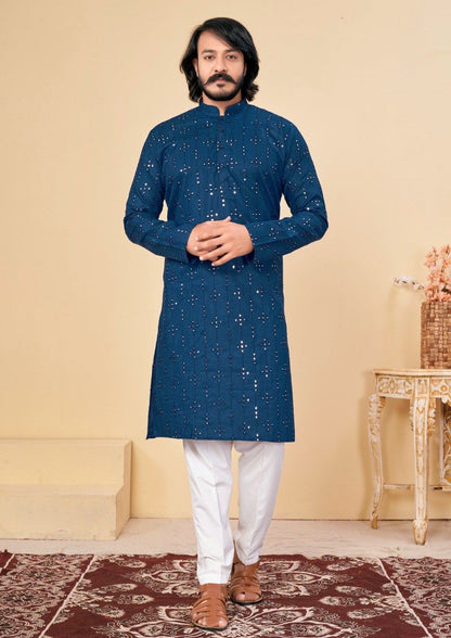 Men’s Traditional Chikankari Kurta Set