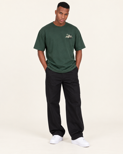 Forest Green B006 oversized T-shirt front view