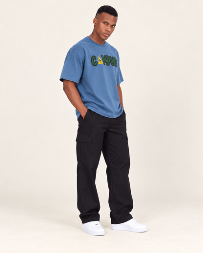 Ocean Blue B006 oversized T-shirt angled view