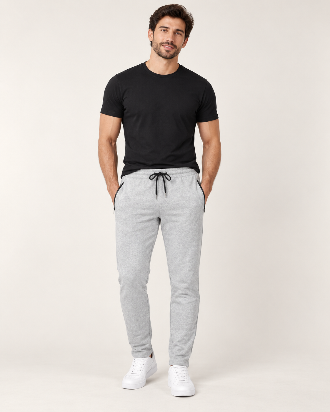 frost gray P004 sweatpants front view