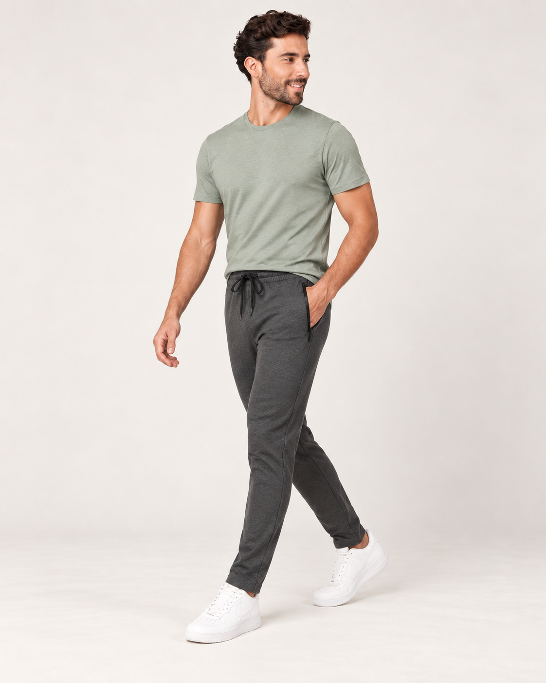 graphite gray P004 sweatpants side view