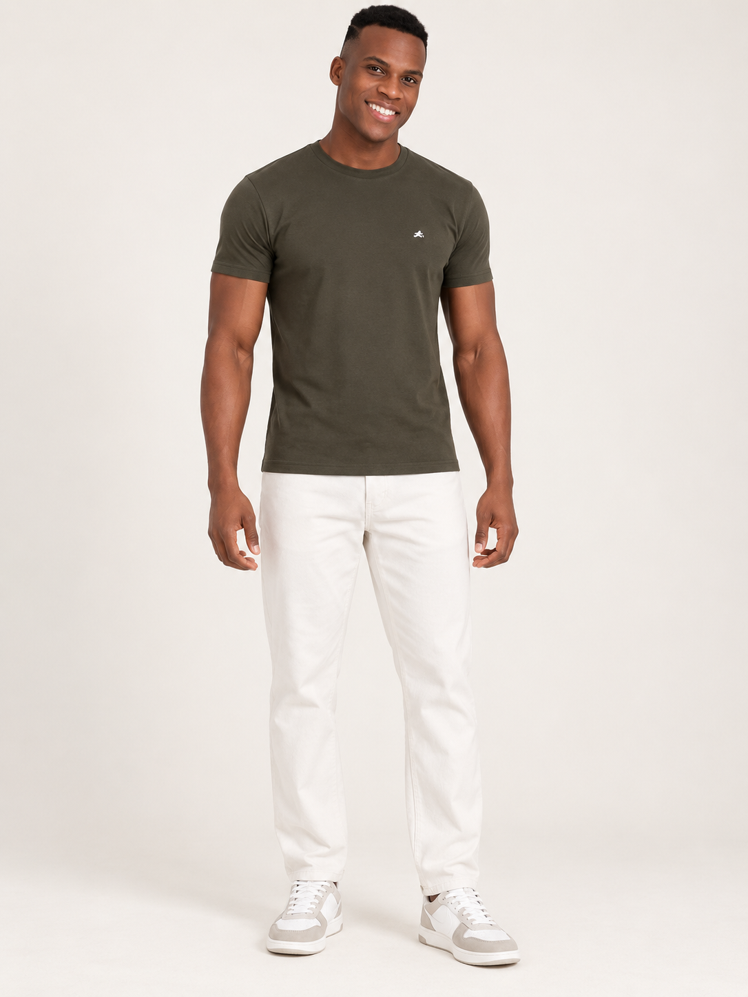 Go Relax P051 Olive Green T-Shirt – front view