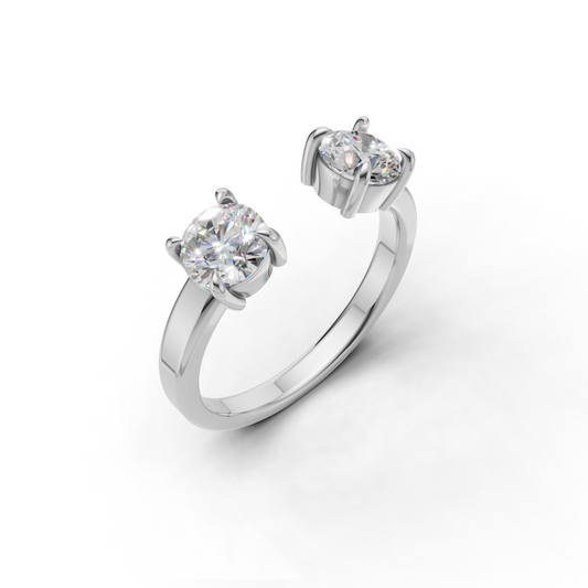 Round Cut Diamond Enhancer Ring
