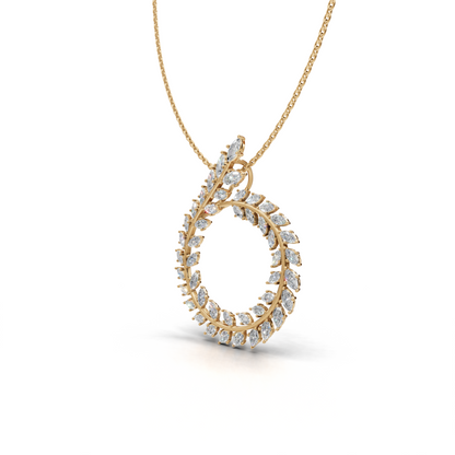 Leaf Round Pendant - HWPD-0075