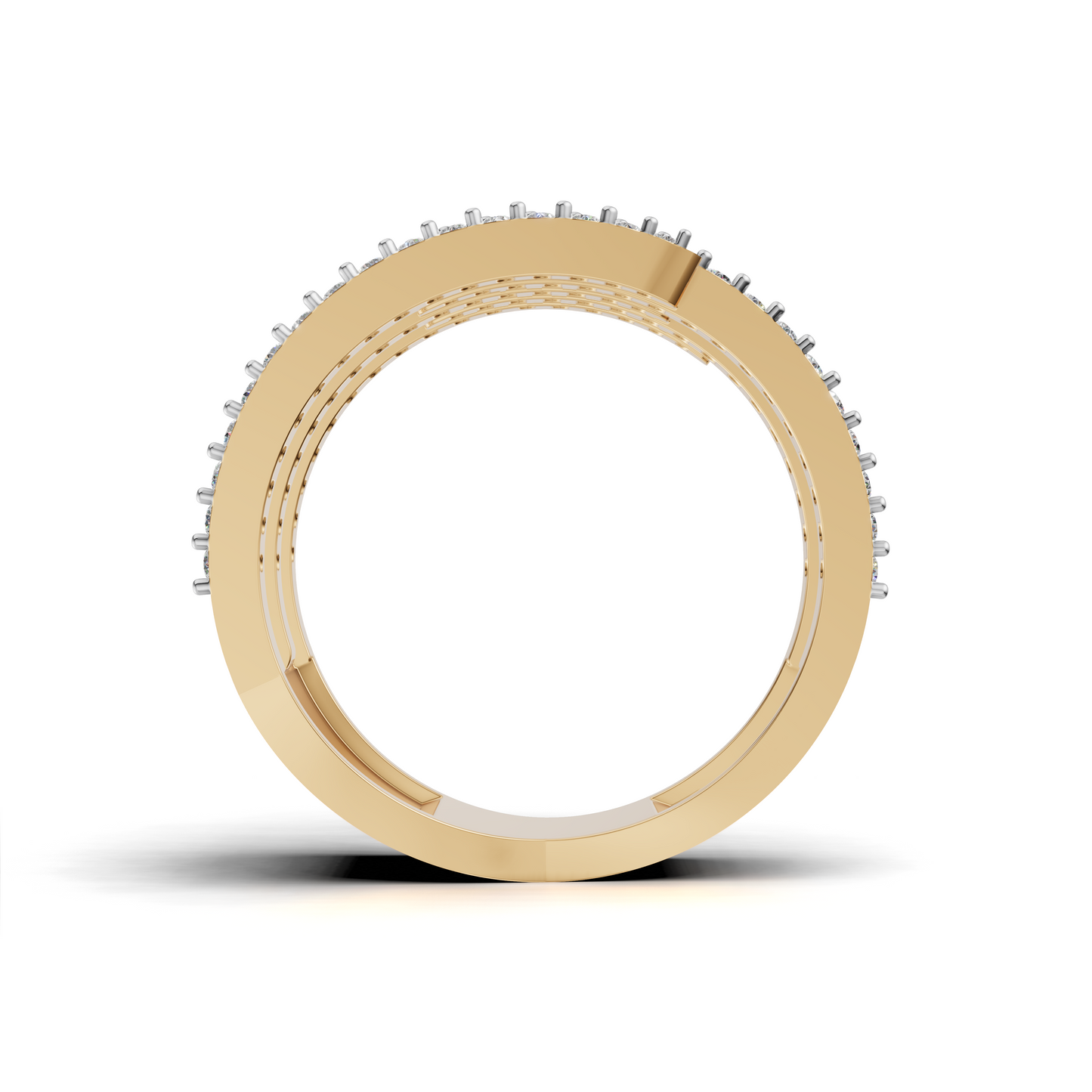 Elegant Diamond Spiral Ring - HWLR-0081