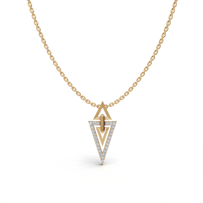 Geometric Triangle Pendant  LWPD-0329