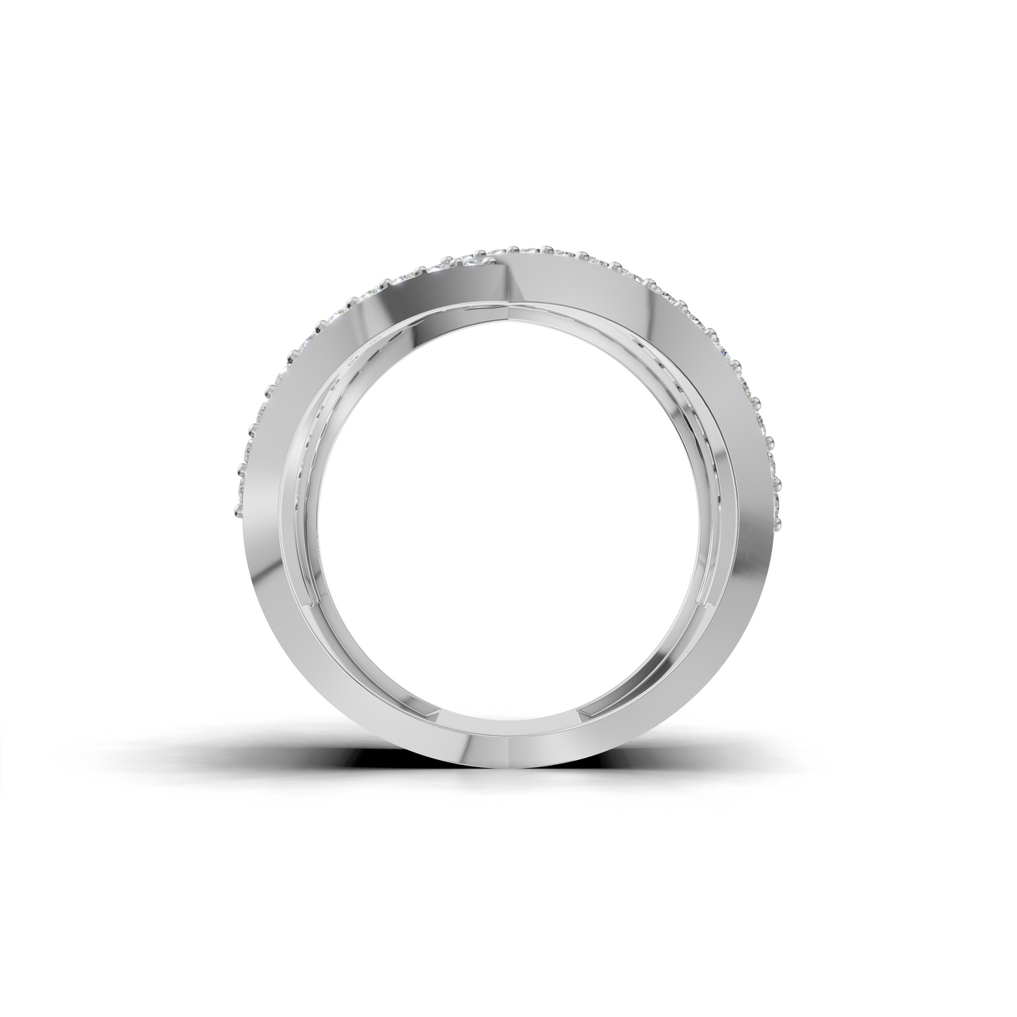 "X" design Diamond Ring - HWLR-0084