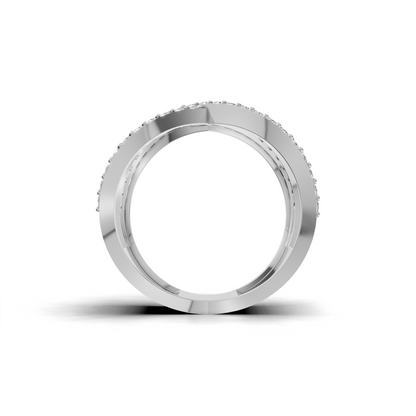 "X" design Diamond Ring - HWLR-0084